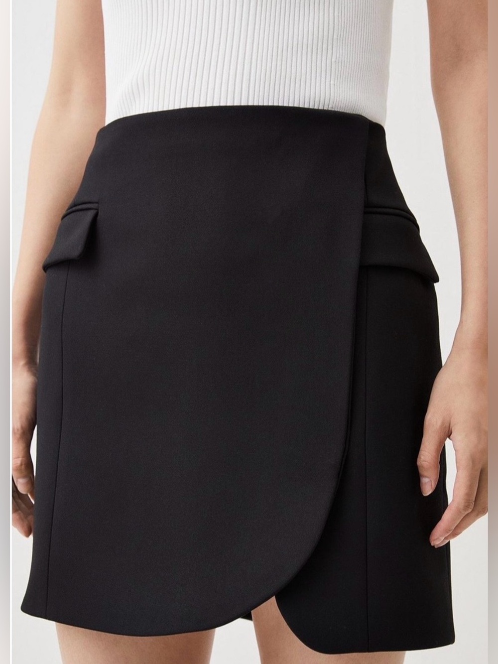 Karen Millen Compact Essential Tailored Wrap Pocket Mini Skirt